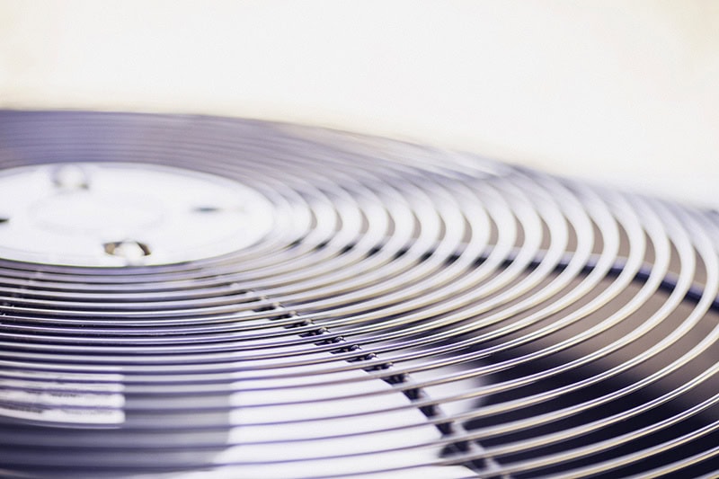 close-up of a new air conditioner.