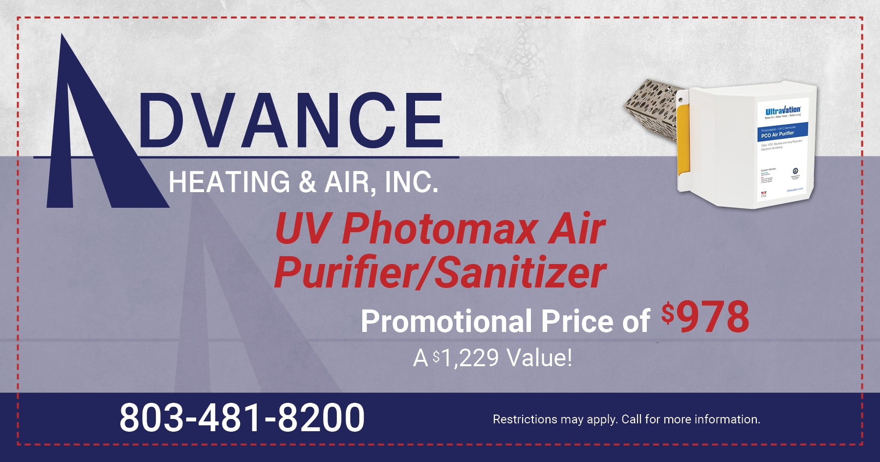 UV Photomax Sanitizing Light coupon.